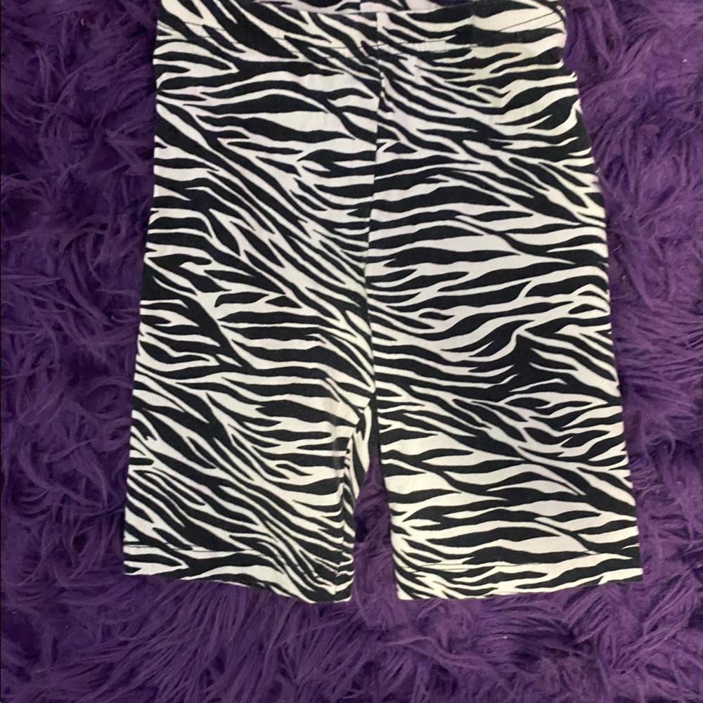 Zebra shorts.